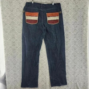 Vintage Lrg Embroidered Stud Straight Men's Jeans 38x36